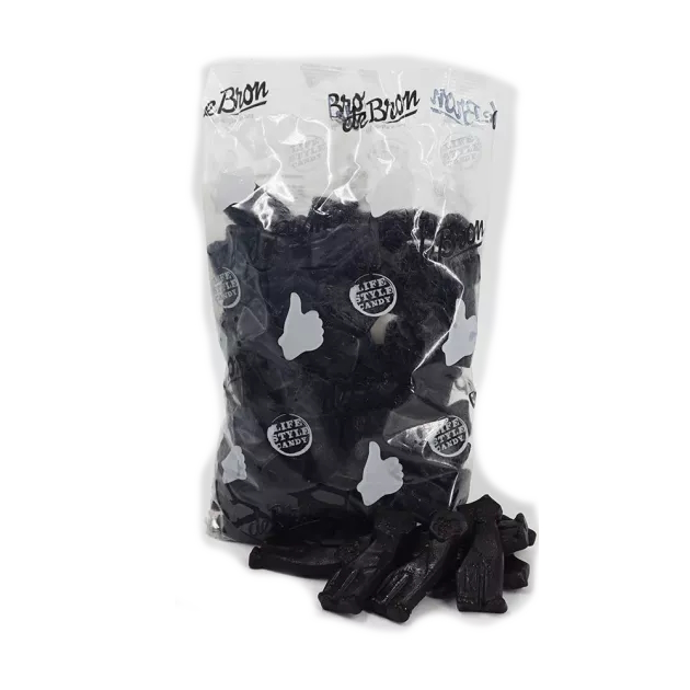 Sweet Liquorice Cats No Added Sugar Free Pick & Mix Sweets De Bron 800g